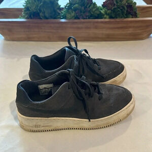 Nike Air‎ Force 1 "Sage" Low Platform AR5339-001 Gray Shoes Women’s Size 9.5